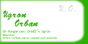 ugron orban business card